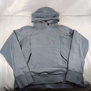 Lululemon Scuba Pullover Hoodie Sweater Women's 8 Washed Blue Long Sleeve W3BE6S